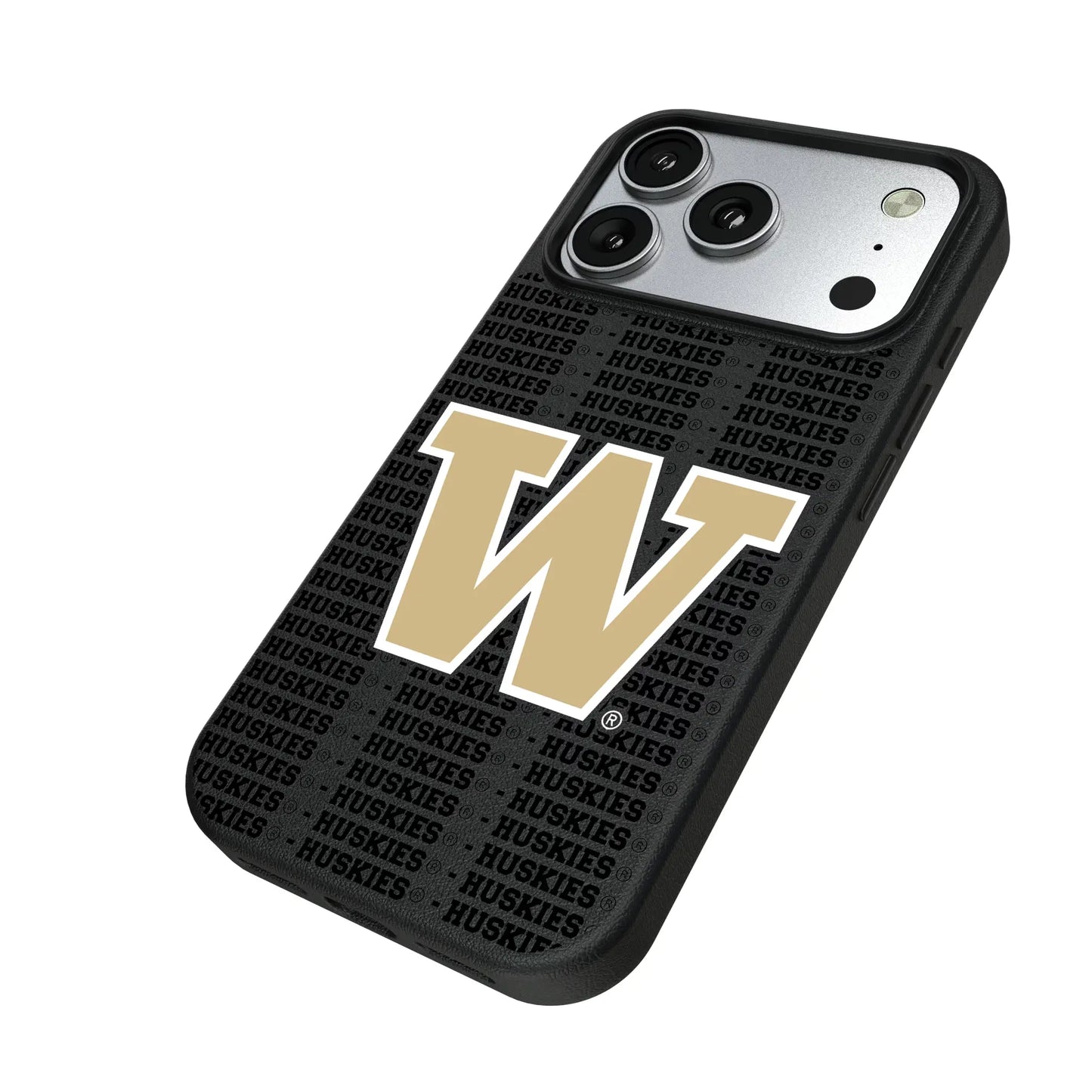 University of Washington Huskies Text Backdrop MagSafe Compatible Phone Case for Apple iPhone