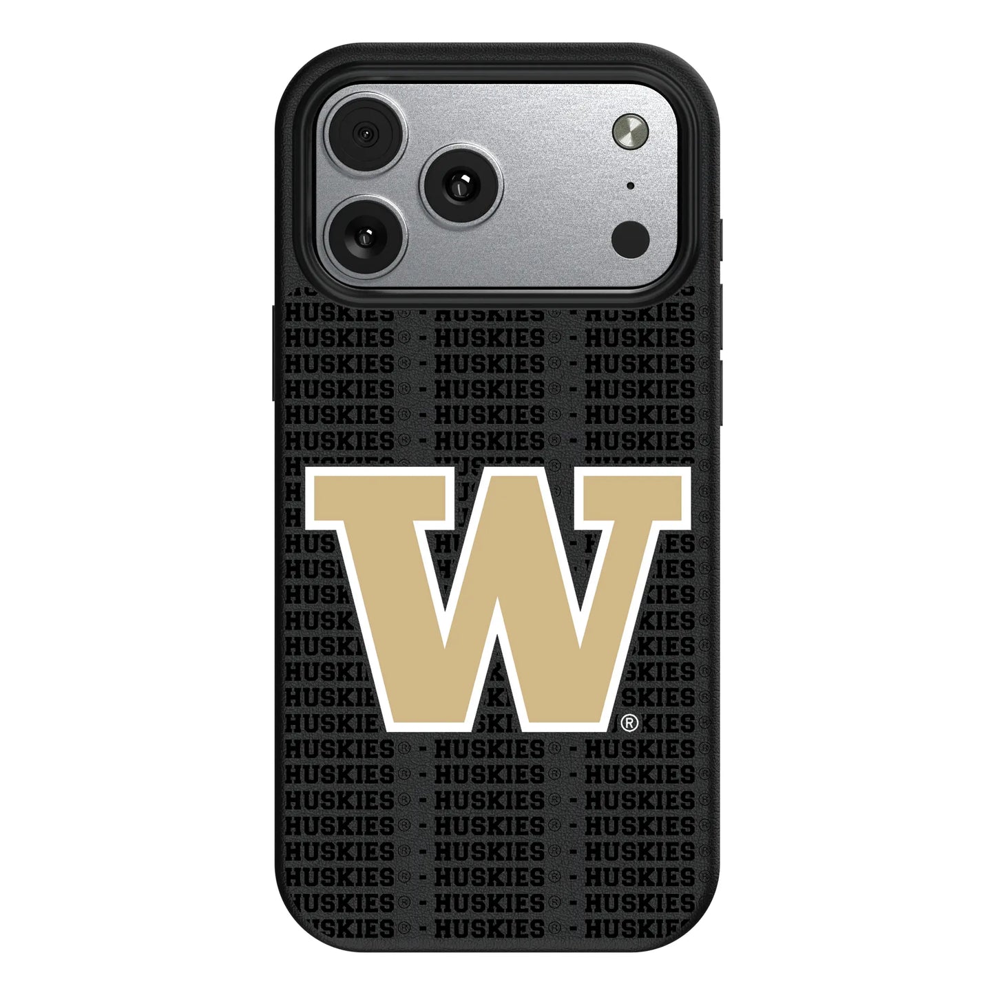 University of Washington Huskies Text Backdrop MagSafe Compatible Phone Case for Apple iPhone