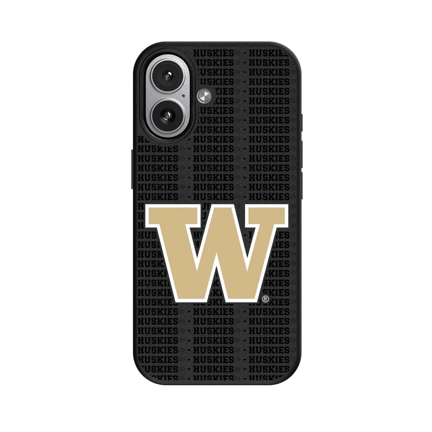 University of Washington Huskies Text Backdrop MagSafe Compatible Phone Case for Apple iPhone