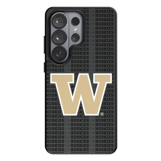 University of Washington Huskies Text Backdrop MagSafe Compatible Phone Case for Samsung Galaxy
