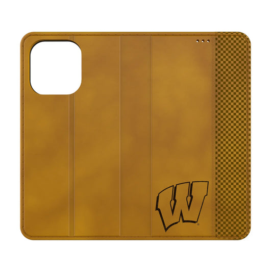 University of Wisconsin Badgers Burn Folio Phone Case for Apple iPhone