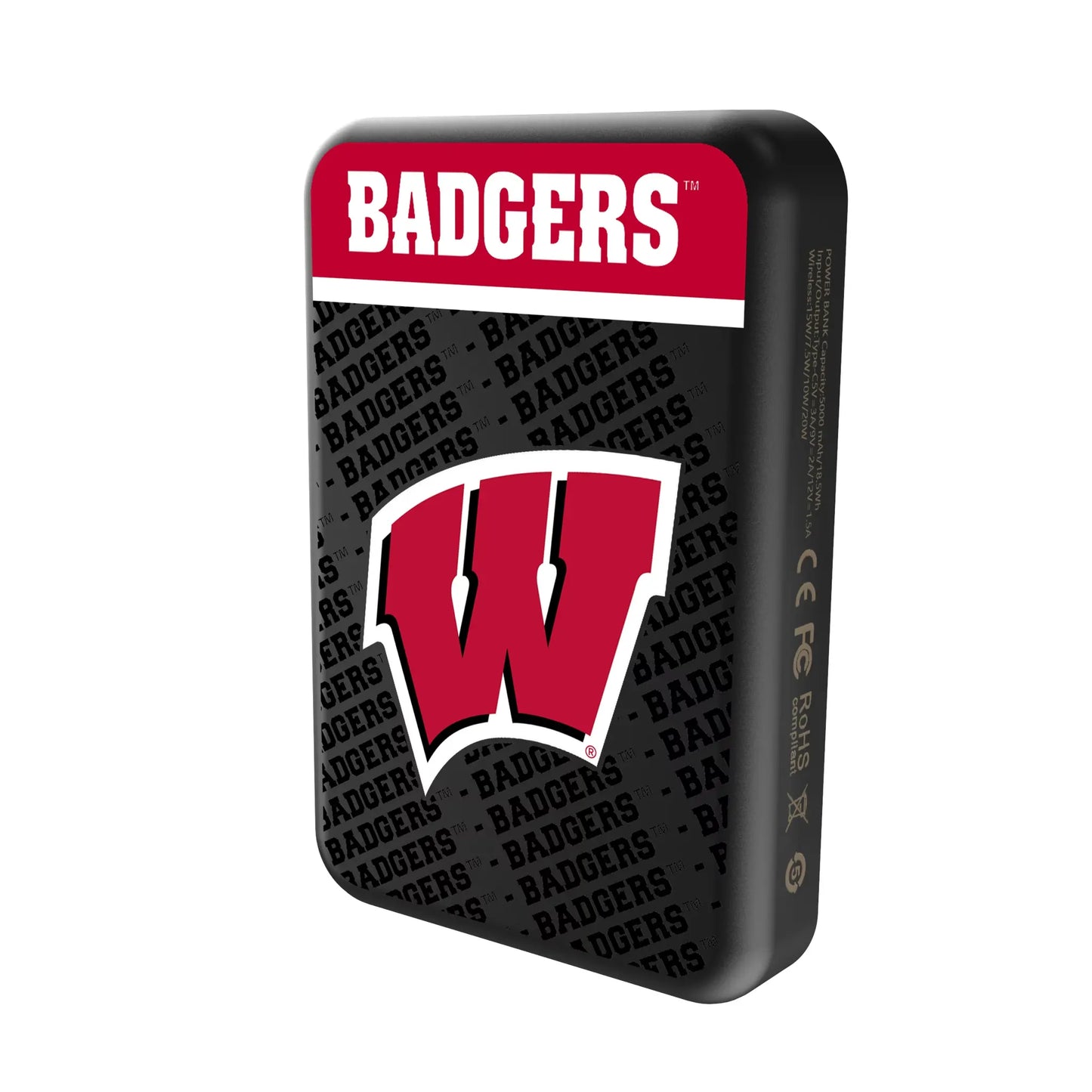 University of Wisconsin Badgers Endzone Plus Wireless Mag Power Bank