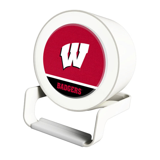 University of Wisconsin Badgers Endzone Solid Night Light Charger and Bluetooth Speaker