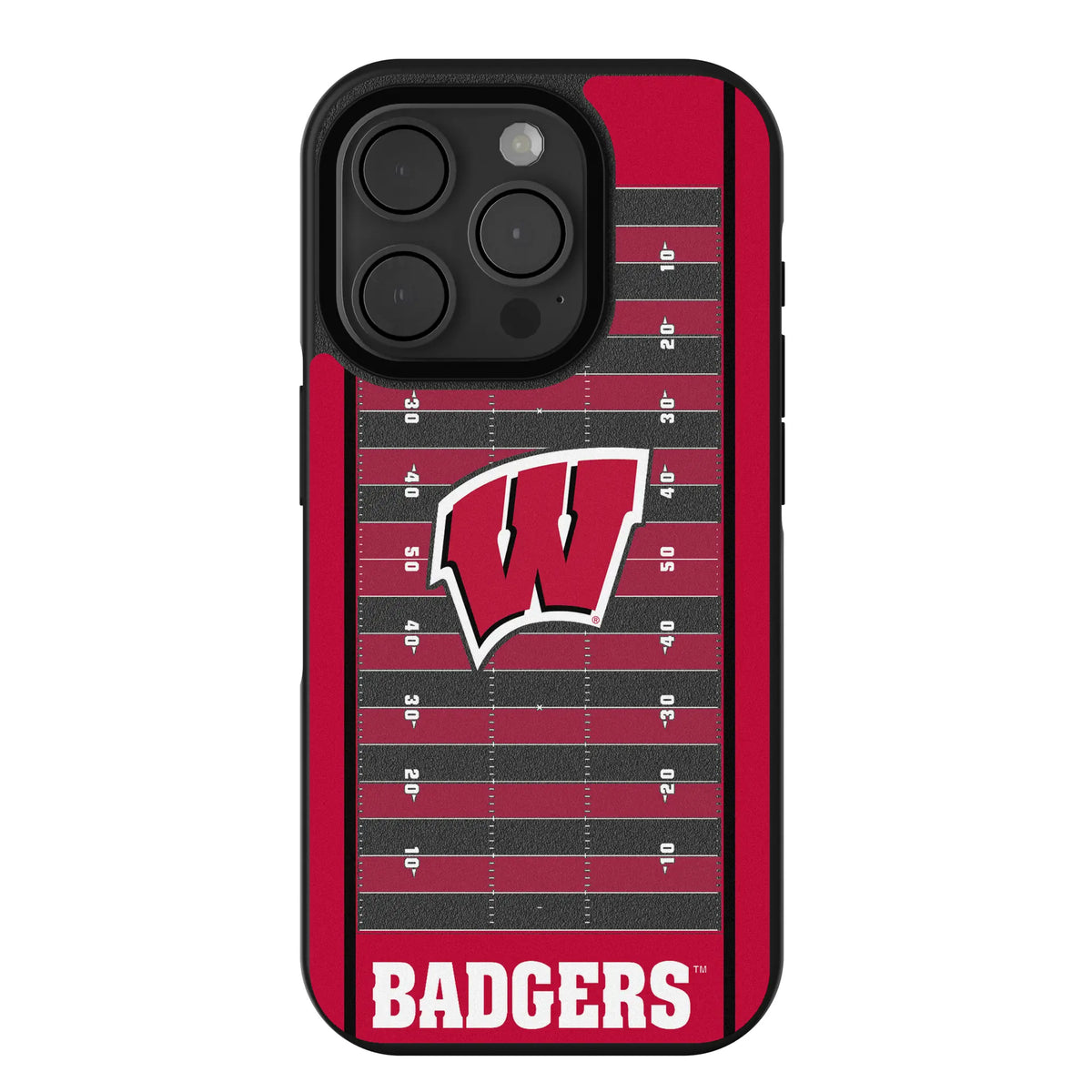 University of Wisconsin Badgers Field Bump Phone Case for Apple iPhone