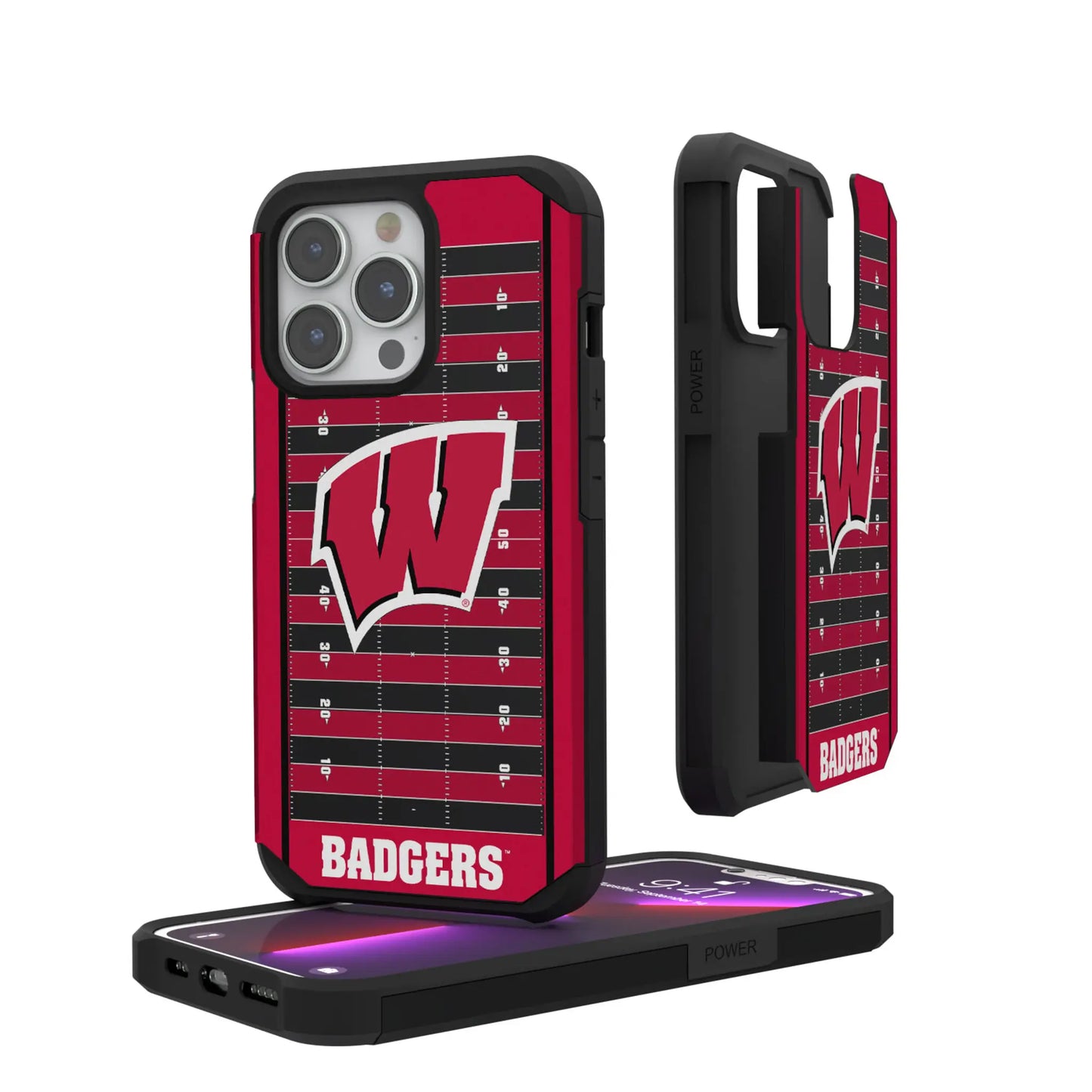 University of Wisconsin Badgers Field Rugged Phone Case for Apple iPhone