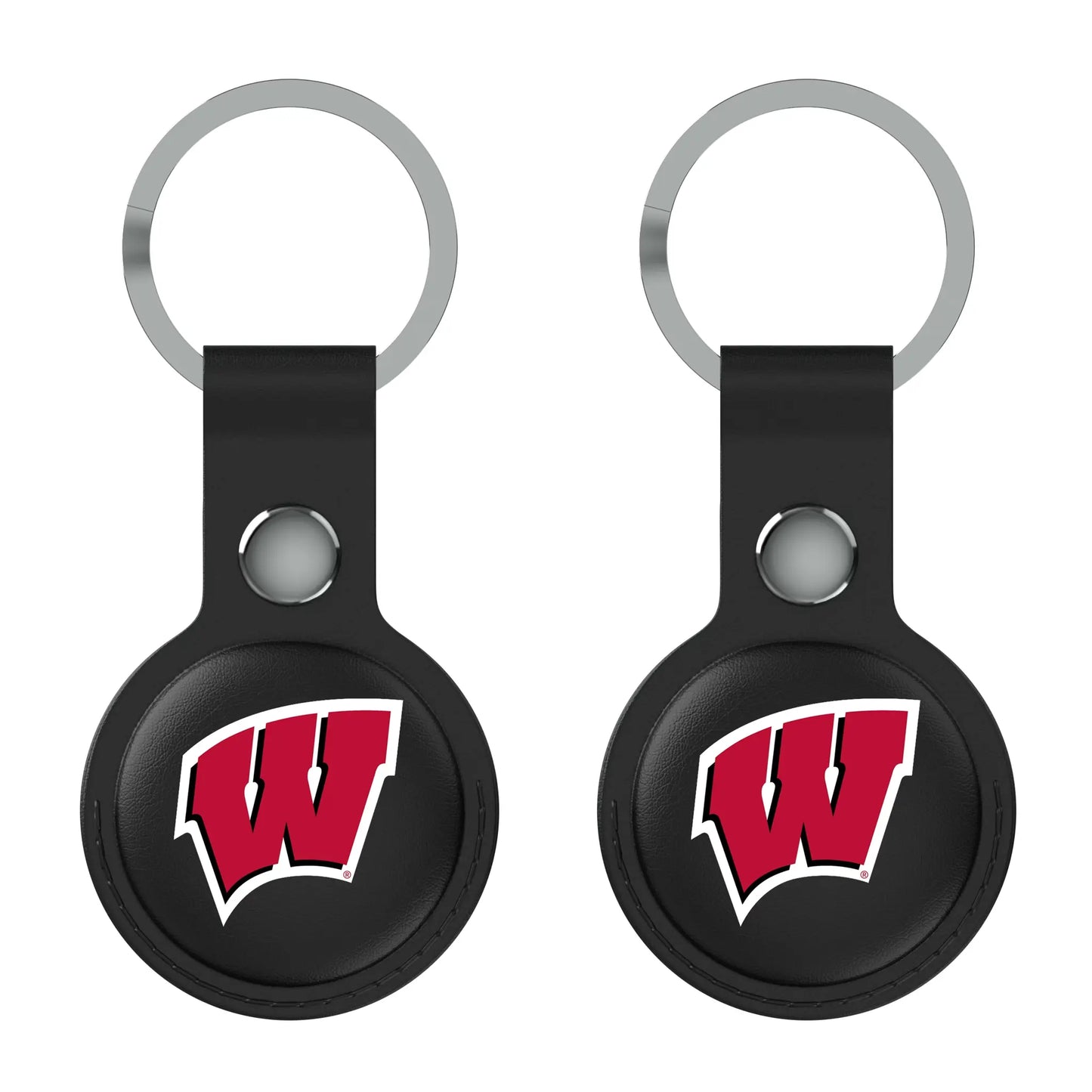 University of Wisconsin Badgers Insignia Black Airtag Holder 2-Pack