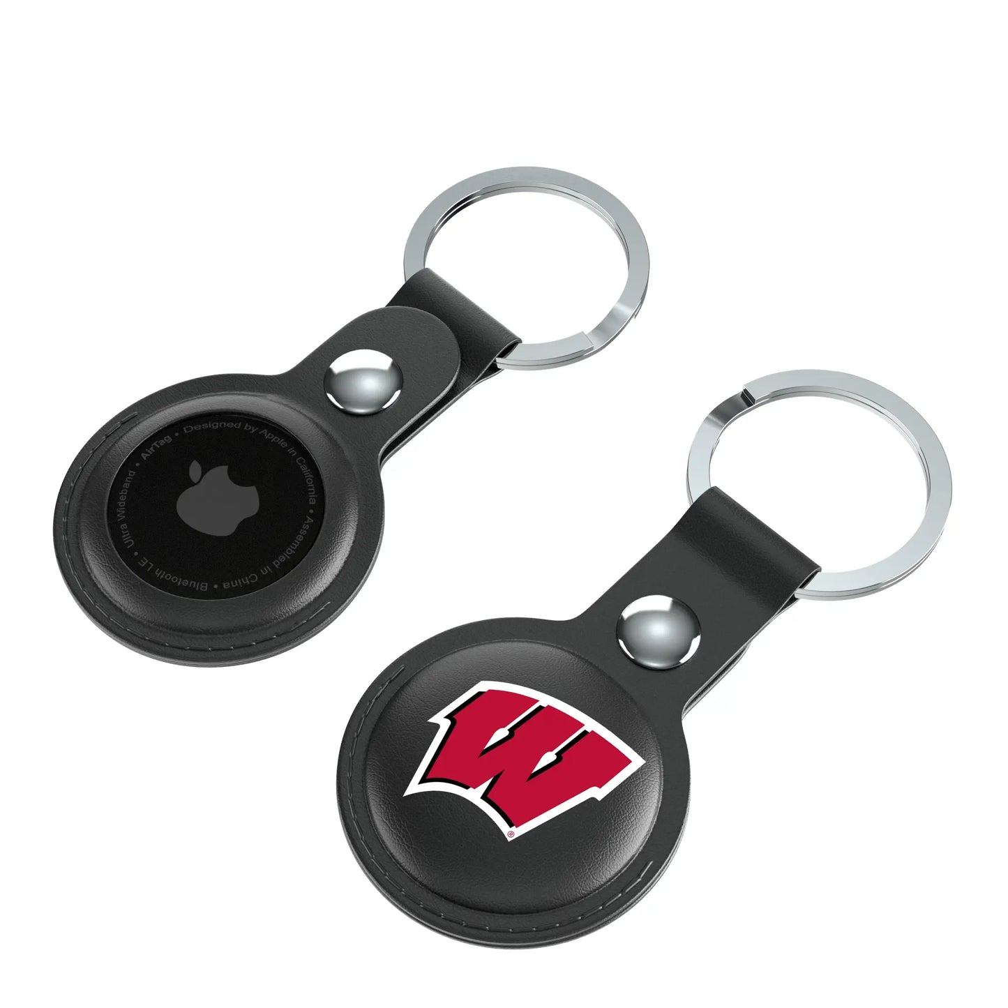 University of Wisconsin Badgers Insignia Black Airtag Holder 2-Pack