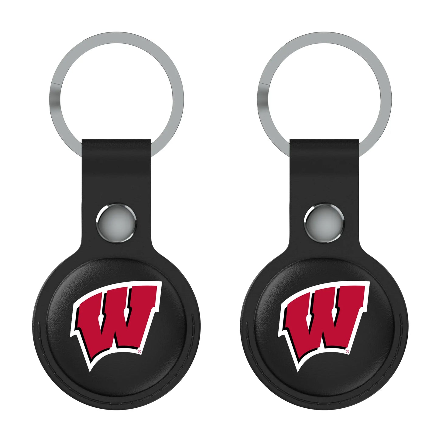 University of Wisconsin Badgers Insignia Black Airtag Holder 2-Pack