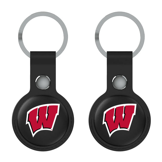 University of Wisconsin Badgers Insignia Black Airtag Holder 2-Pack
