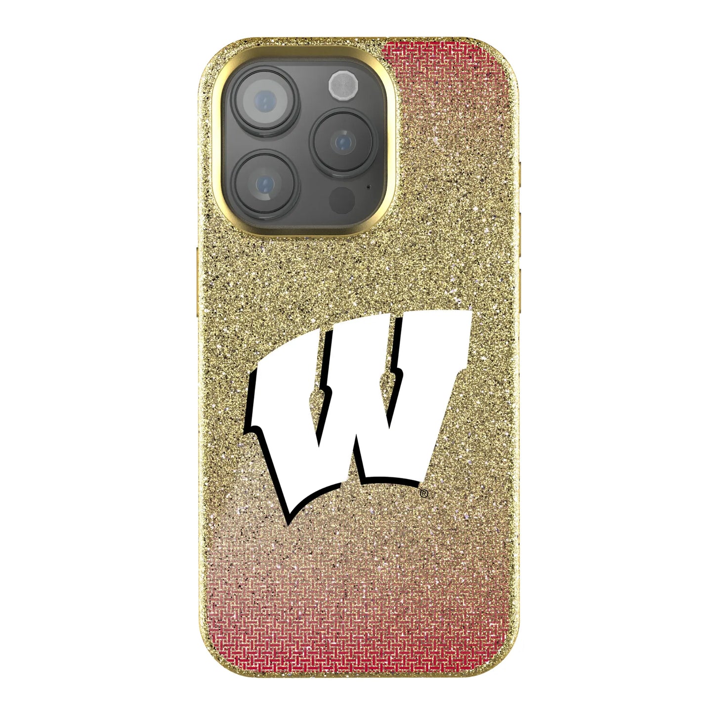 University of Wisconsin Badgers Linen Bling Phone Case for Apple iPhone