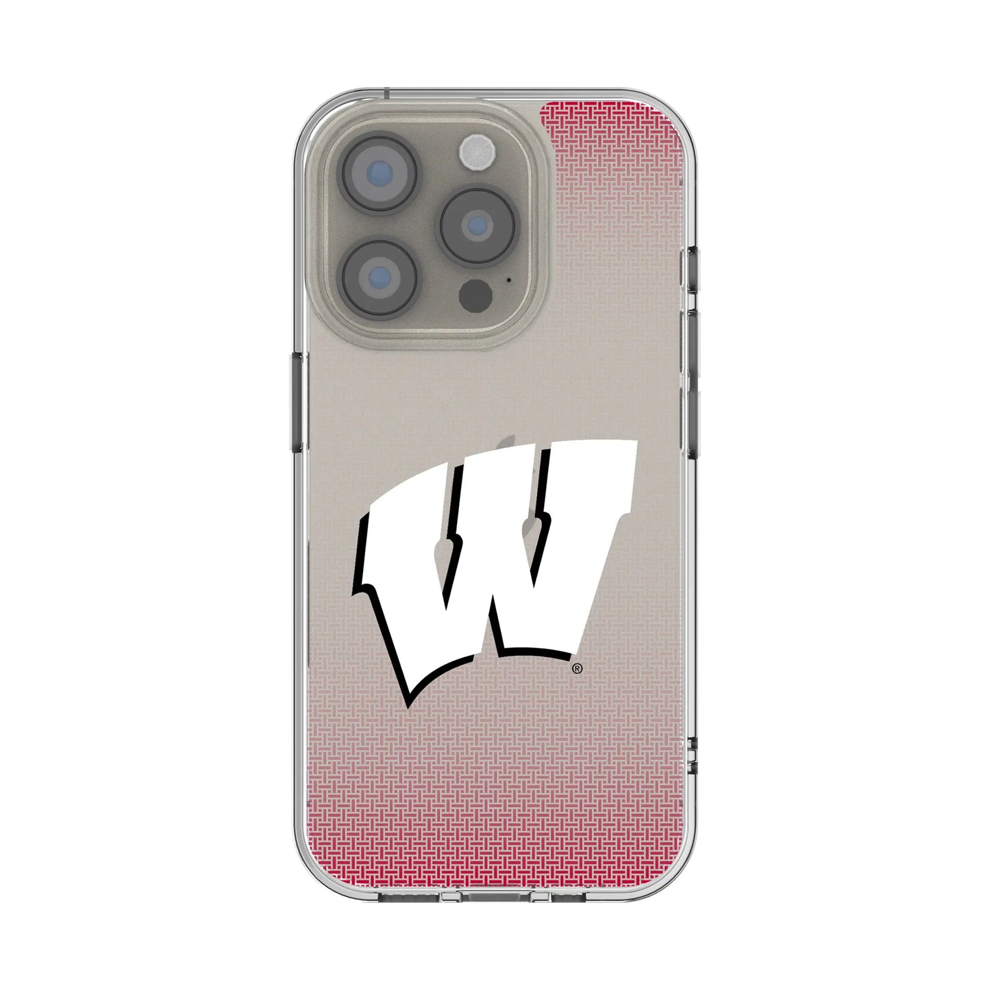 University of Wisconsin Badgers Linen Clear Phone Case for Apple iPhone