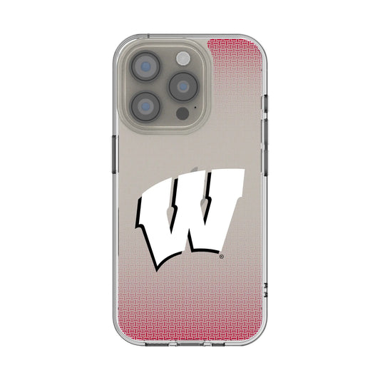 University of Wisconsin Badgers Linen Clear Phone Case for Apple iPhone