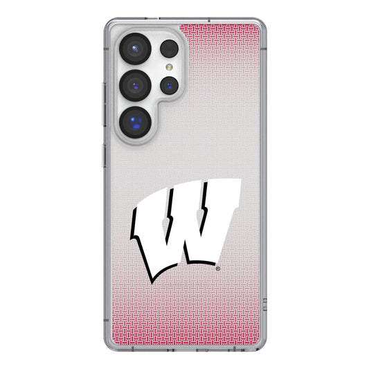 University of Wisconsin Badgers Linen Clear Phone Case for Samsung Galaxy
