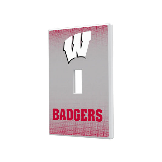 University of Wisconsin Badgers Linen Hidden-Screw Light Switch Plate