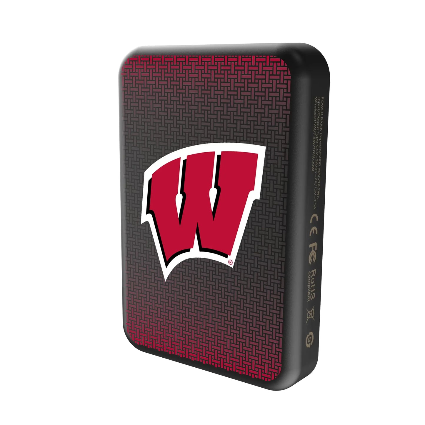 University of Wisconsin Badgers Linen Wireless Mag Power Bank