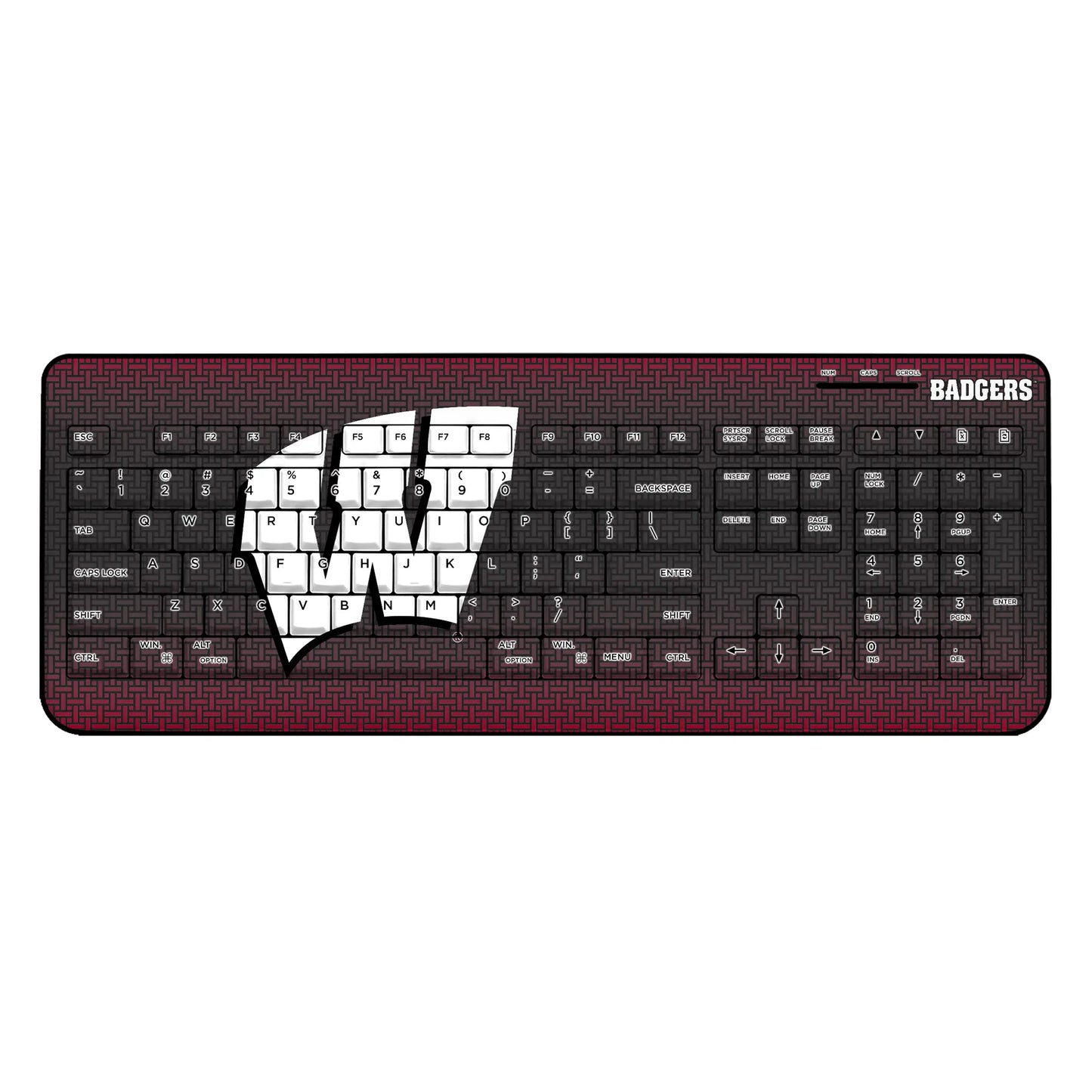 University of Wisconsin Badgers Linen Wireless USB Keyboard
