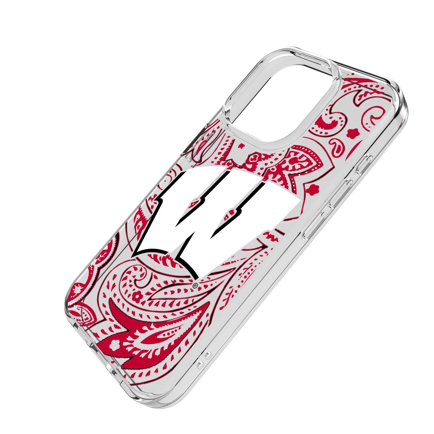 University of Wisconsin Badgers Paisley Clear Phone Case for Apple iPhone