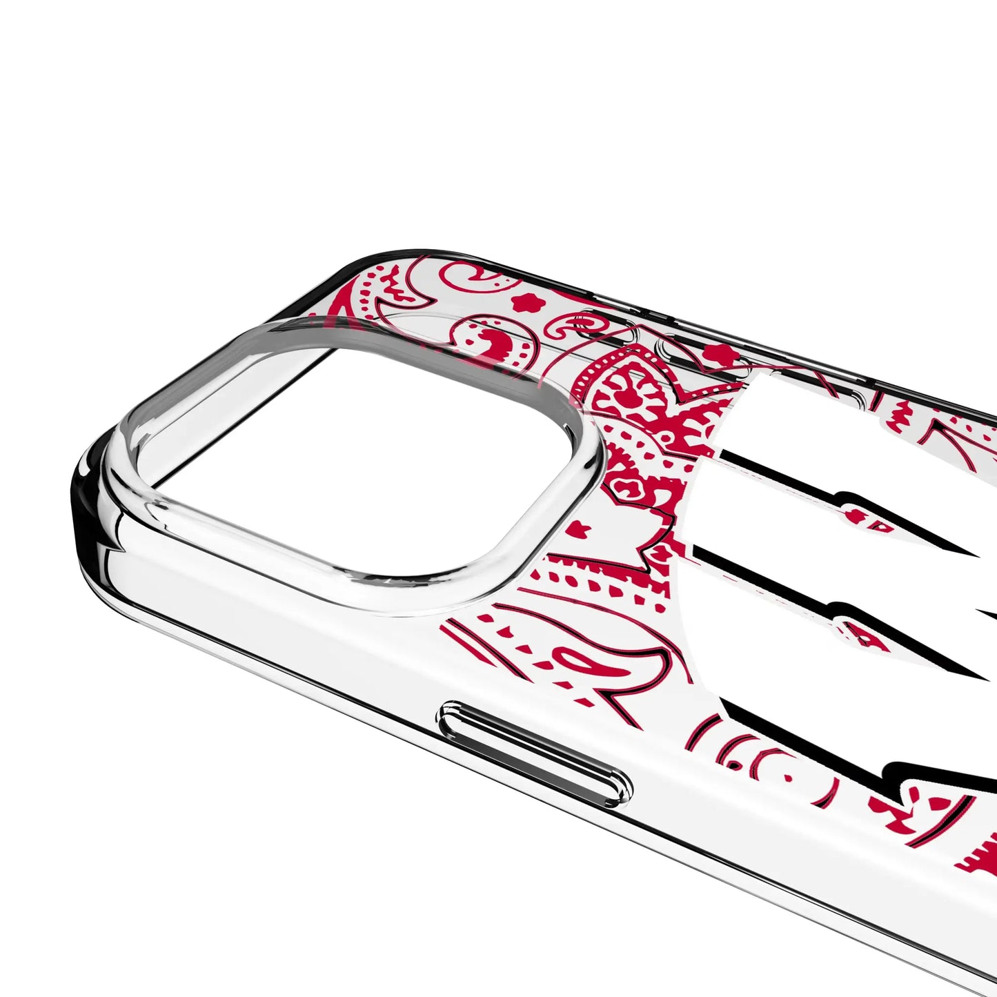 University of Wisconsin Badgers Paisley Clear Phone Case for Apple iPhone