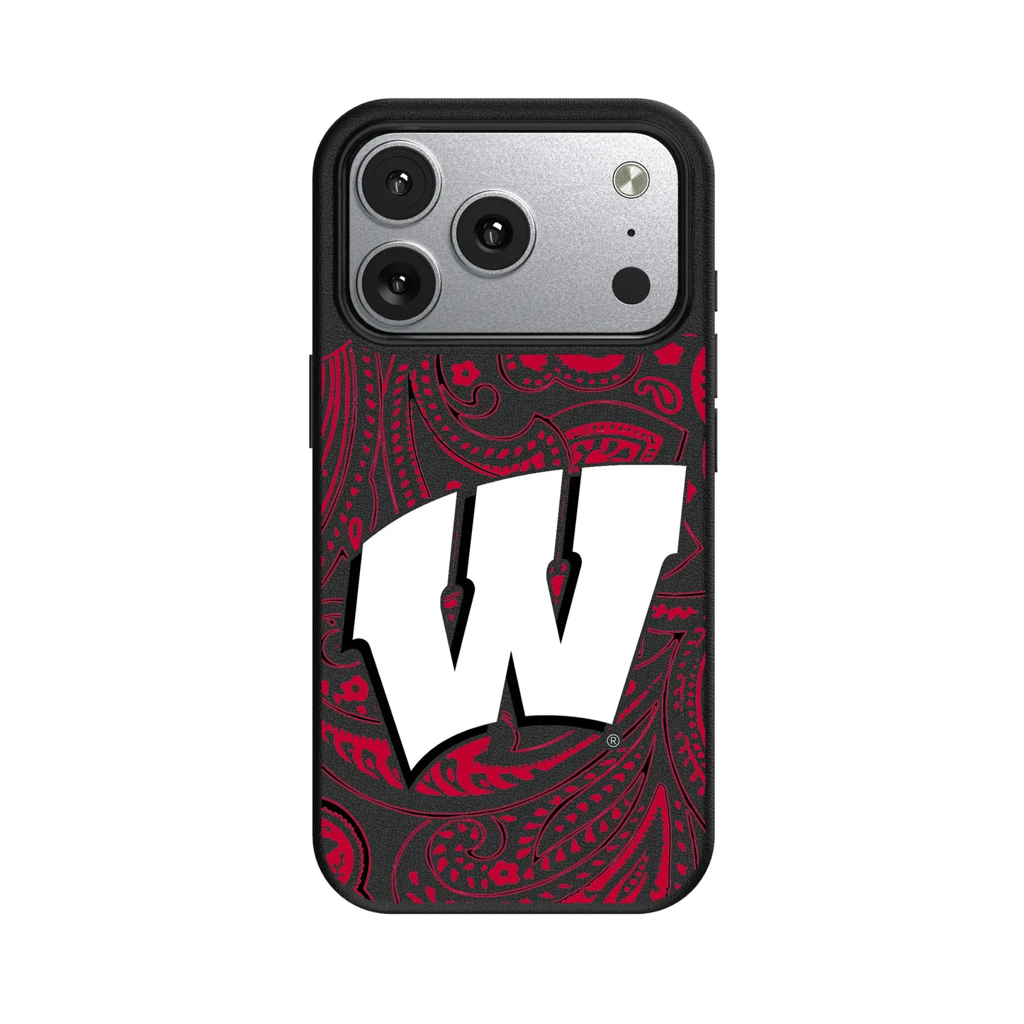 University of Wisconsin Badgers Paisley MagSafe Compatible Phone Case for Apple iPhone
