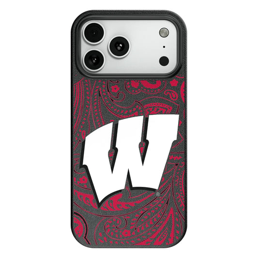 University of Wisconsin Badgers Paisley MagSafe Compatible Phone Case for Apple iPhone