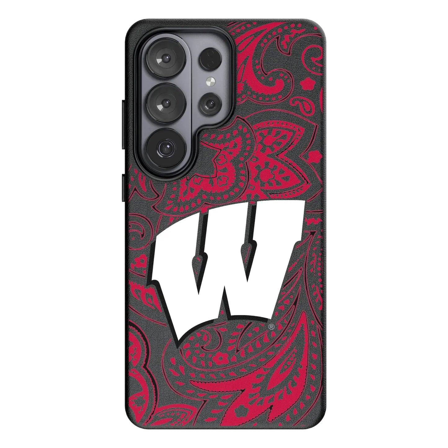 University of Wisconsin Badgers Paisley MagSafe Compatible Phone Case for Samsung Galaxy