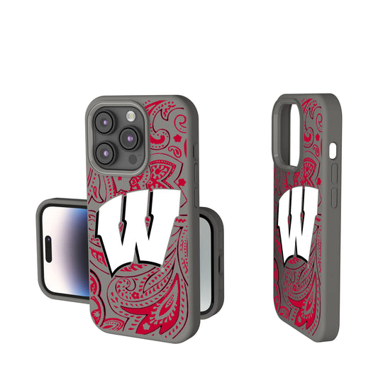 University of Wisconsin Badgers Paisley Soft Touch Phone Case for Apple iPhone