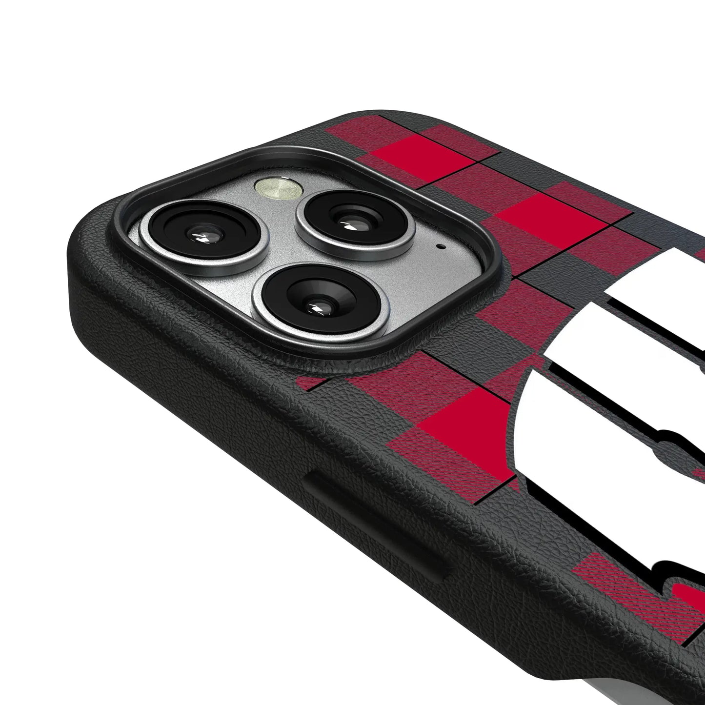 University of Wisconsin Badgers Plaid MagSafe Compatible Phone Case for Apple iPhone