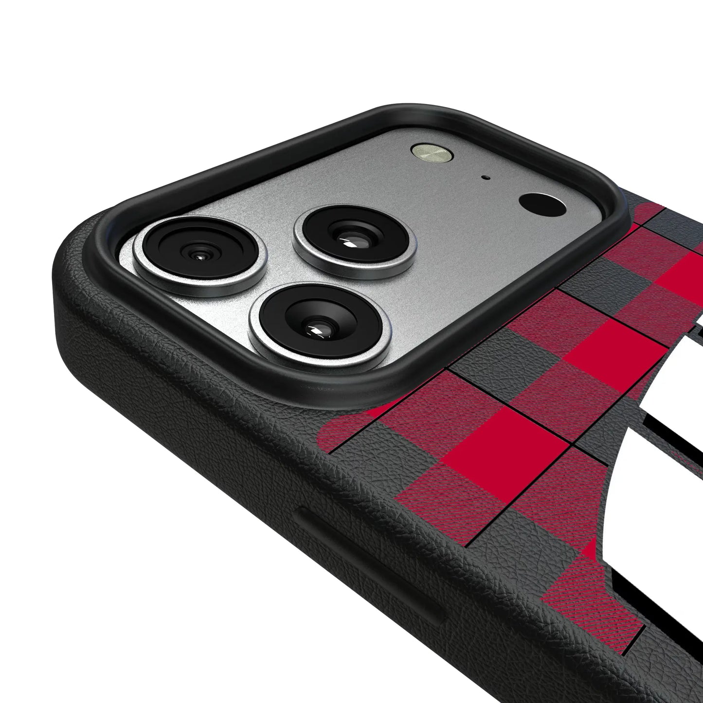 University of Wisconsin Badgers Plaid MagSafe Compatible Phone Case for Apple iPhone