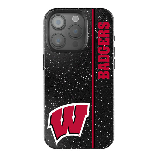 University of Wisconsin Badgers Sidebar Black Bling Phone Case for Apple iPhone