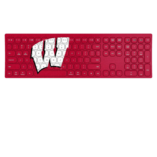 University of Wisconsin Badgers Solid Curved Wireless Keyboard