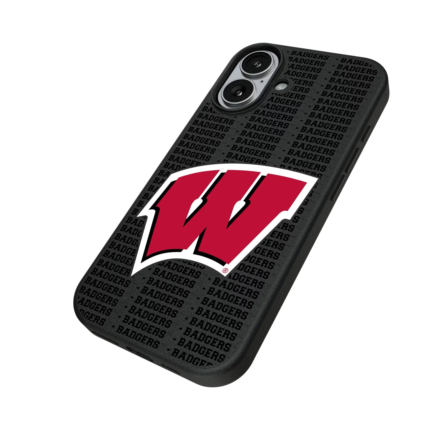 University of Wisconsin Badgers Text Backdrop MagSafe Compatible Phone Case for Apple iPhone