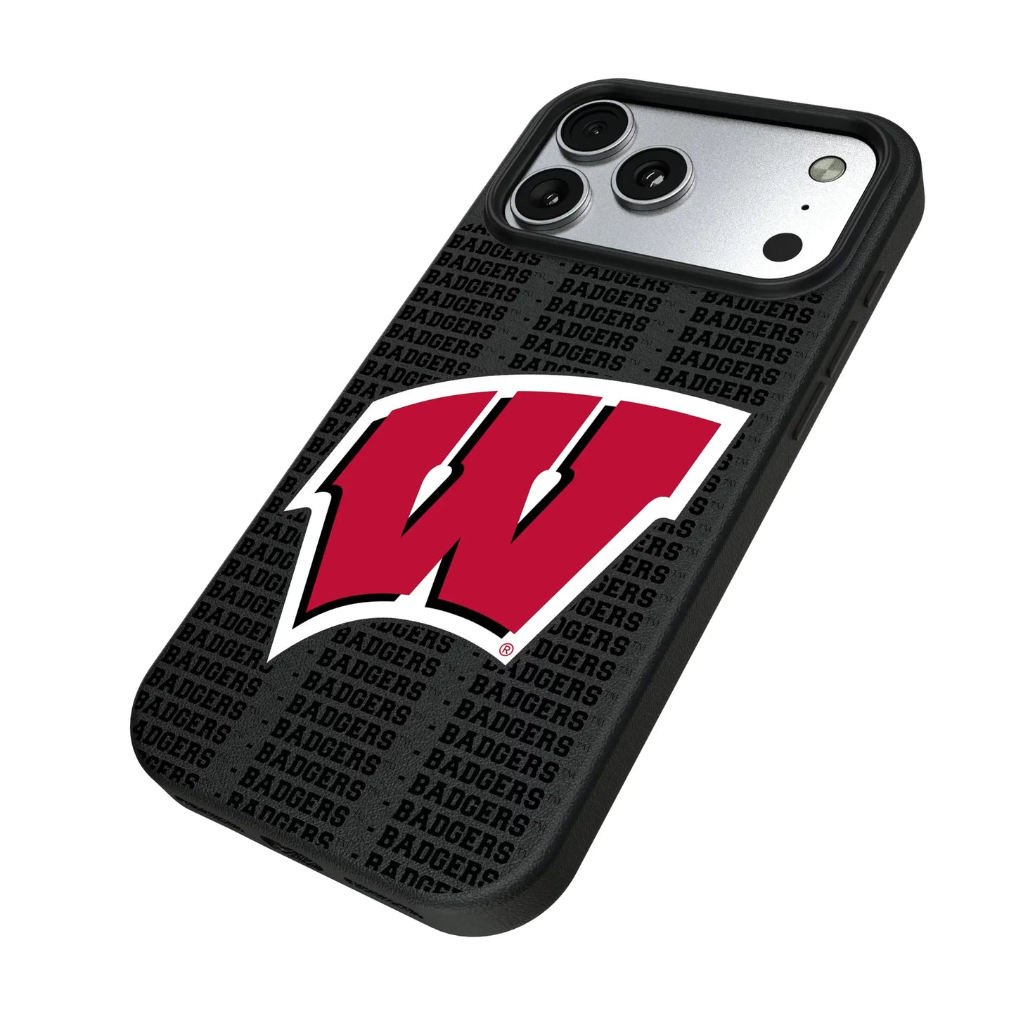 University of Wisconsin Badgers Text Backdrop MagSafe Compatible Phone Case for Apple iPhone