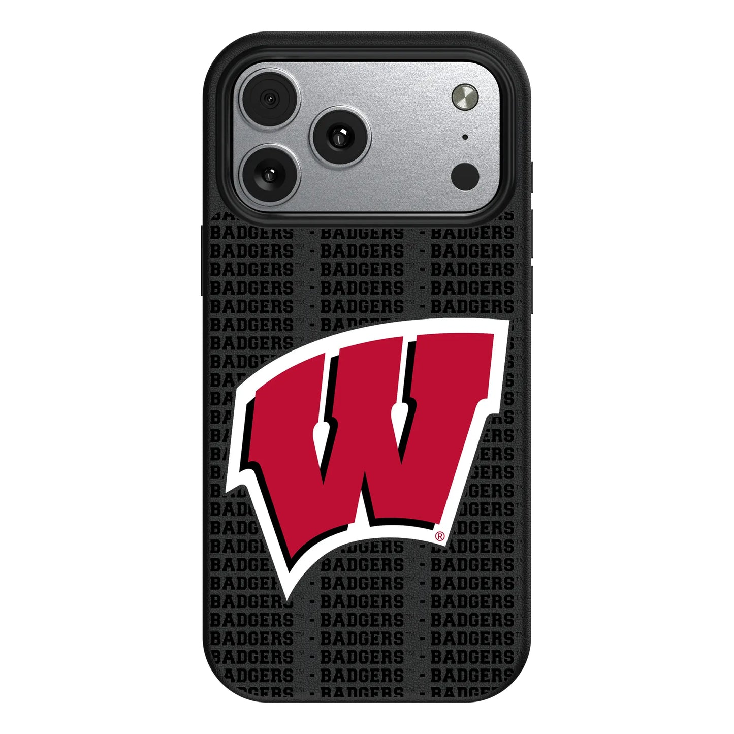 University of Wisconsin Badgers Text Backdrop MagSafe Compatible Phone Case for Apple iPhone