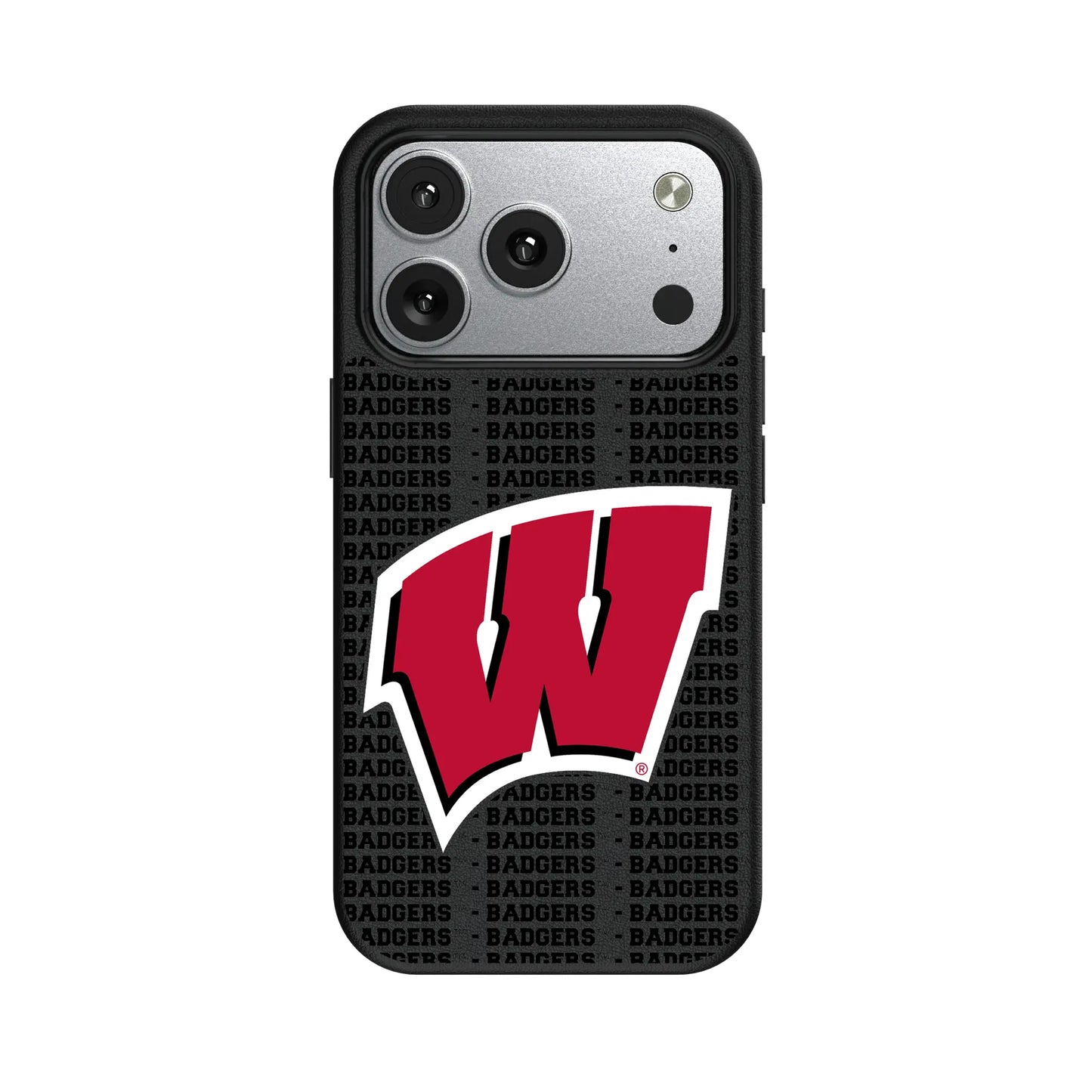 University of Wisconsin Badgers Text Backdrop MagSafe Compatible Phone Case for Apple iPhone