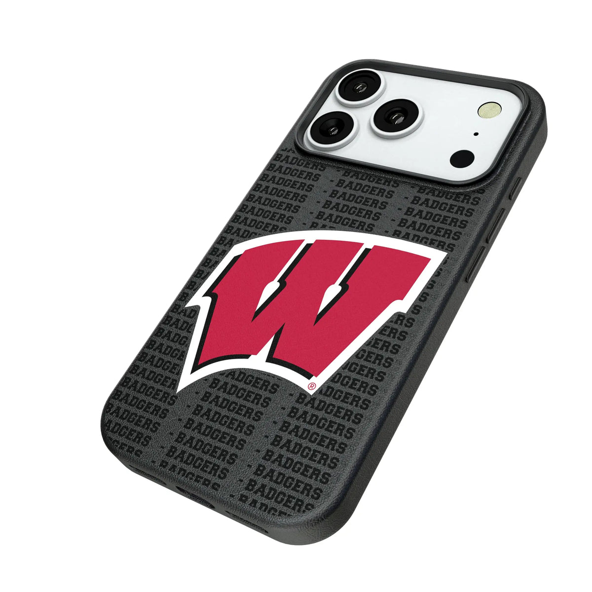 University of Wisconsin Badgers Text Backdrop MagSafe Compatible Phone Case for Apple iPhone