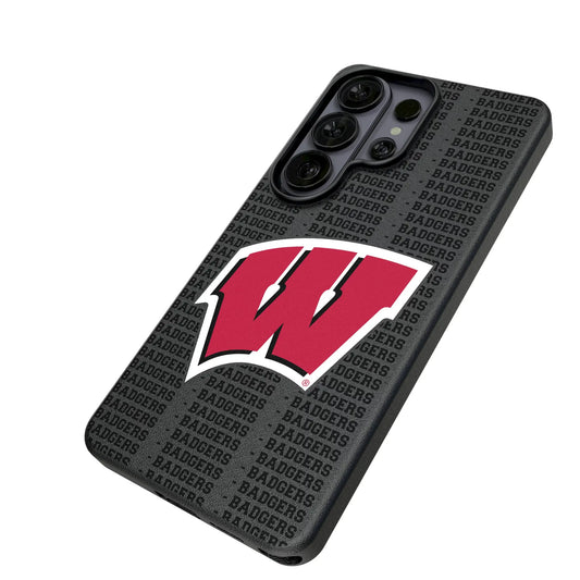University of Wisconsin Badgers Text Backdrop MagSafe Compatible Phone Case for Samsung Galaxy