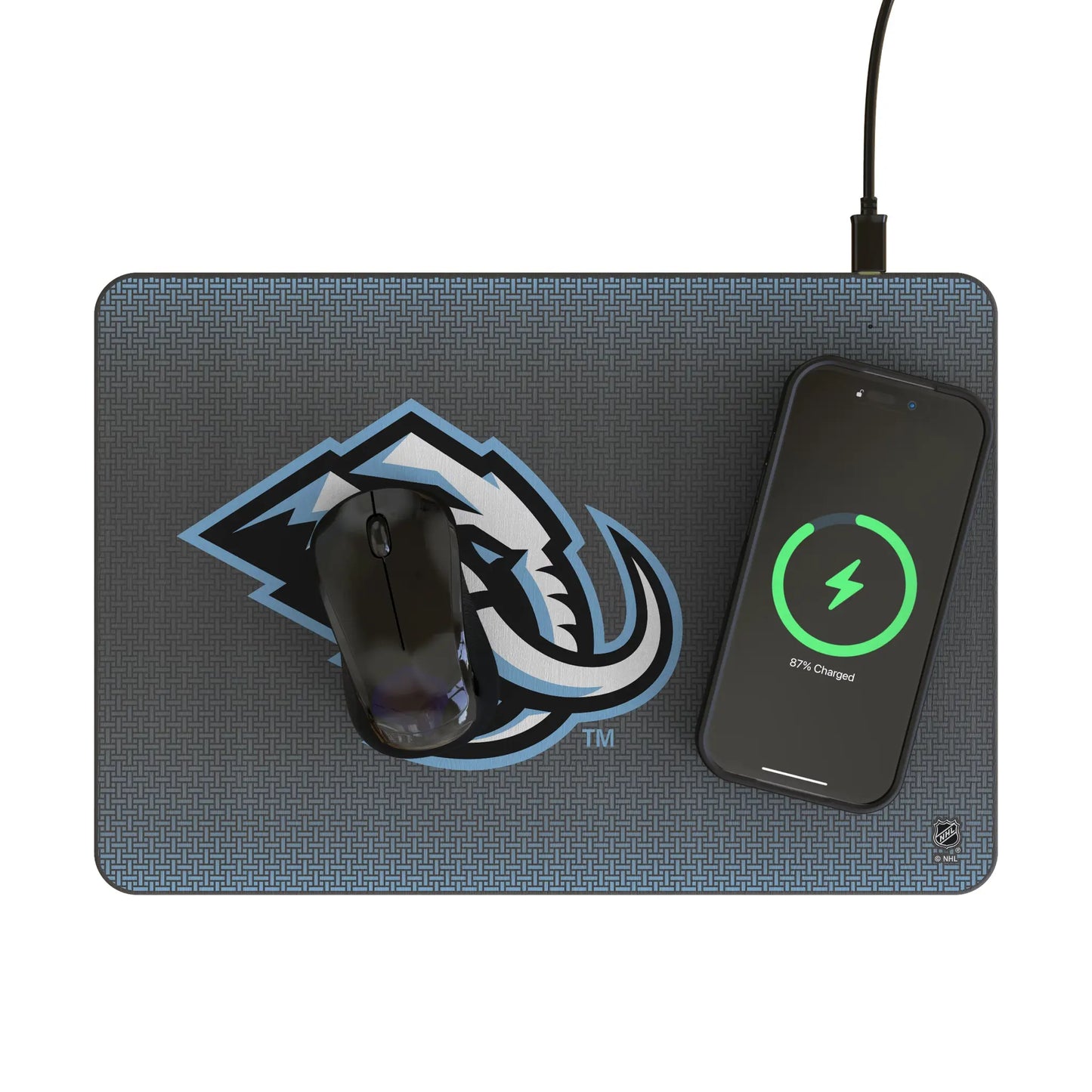 Utah Mammoth Linen 15-Watt Wireless Charger and Mouse Pad