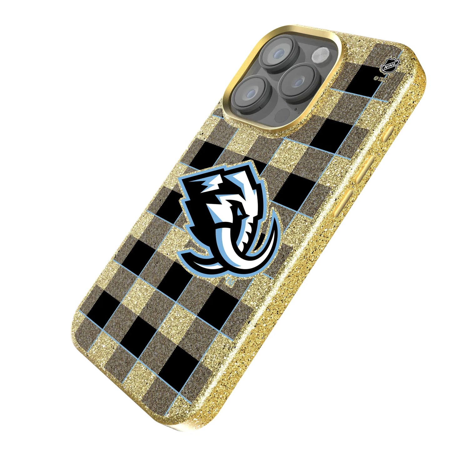 Utah Mammoth Plaid Bling Phone Case for Apple iPhone