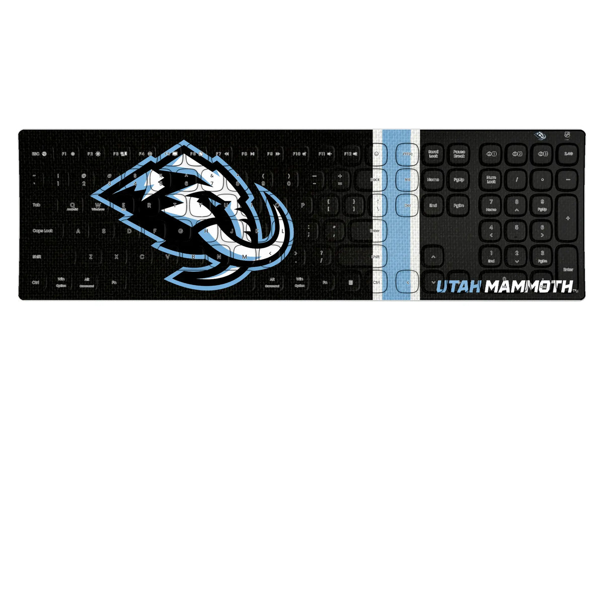Utah Mammoth Stripe Curved Wireless Keyboard