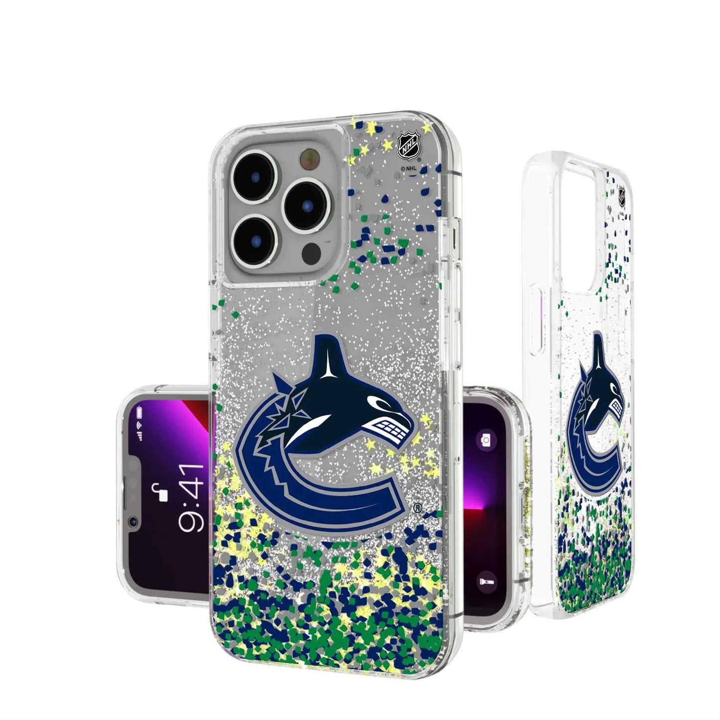 Vancouver Canucks Confetti Glitter Phone Case for Apple iPhone