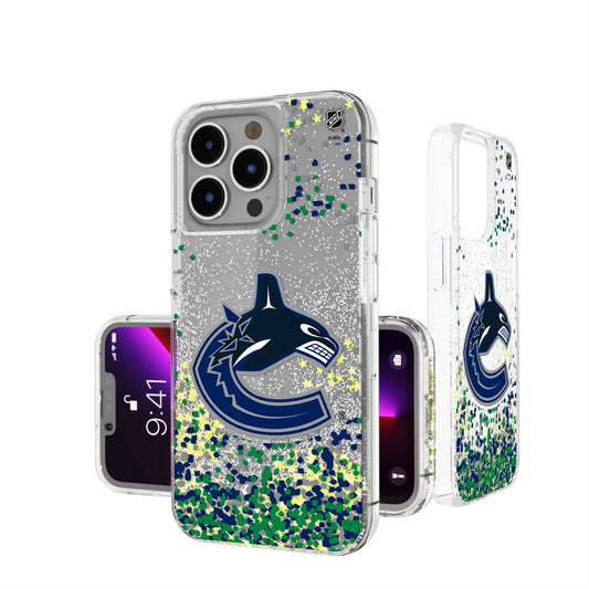 Vancouver Canucks Confetti Glitter Phone Case for Apple iPhone