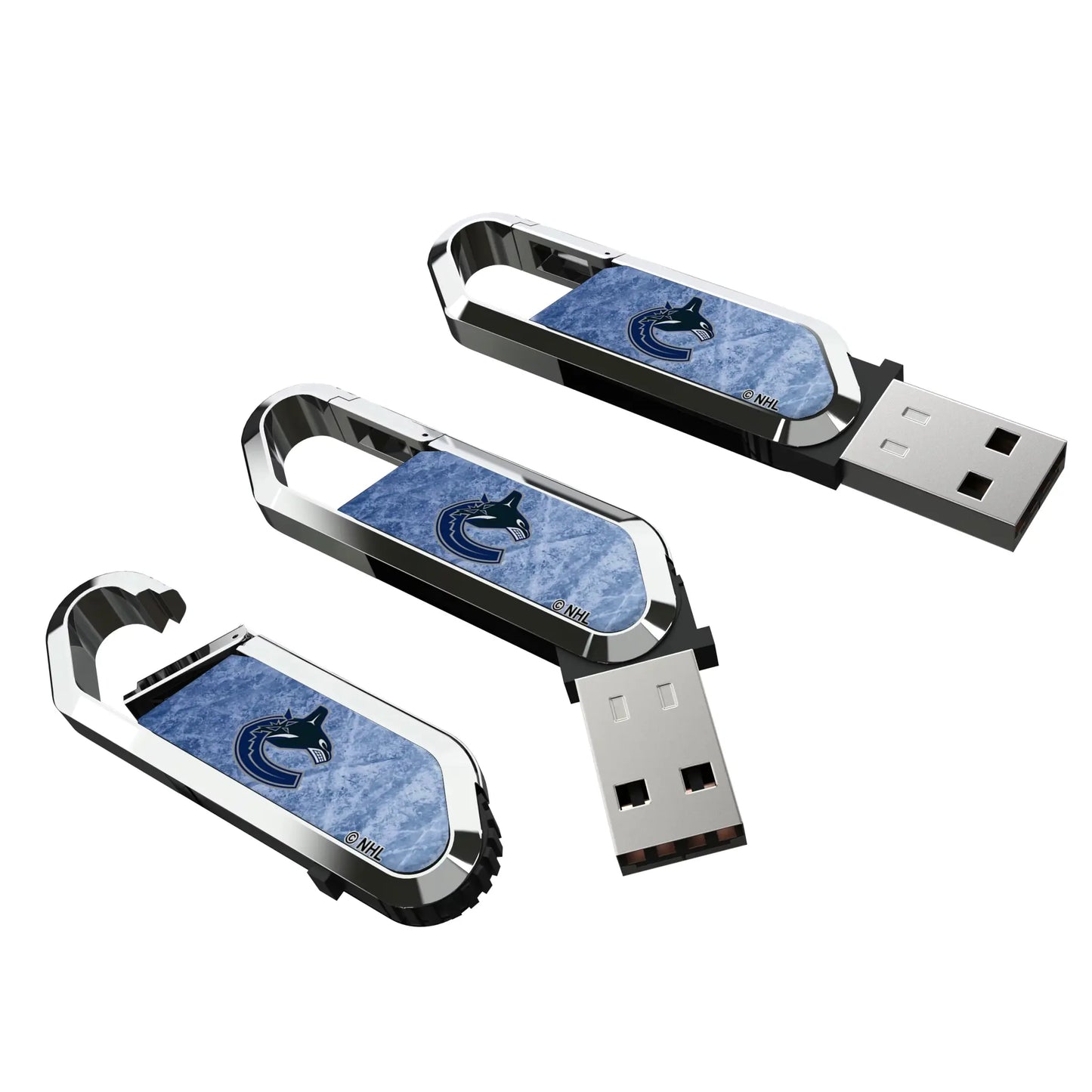 Vancouver Canucks Ice Flood USB 64GB Clip Style Flash Drive