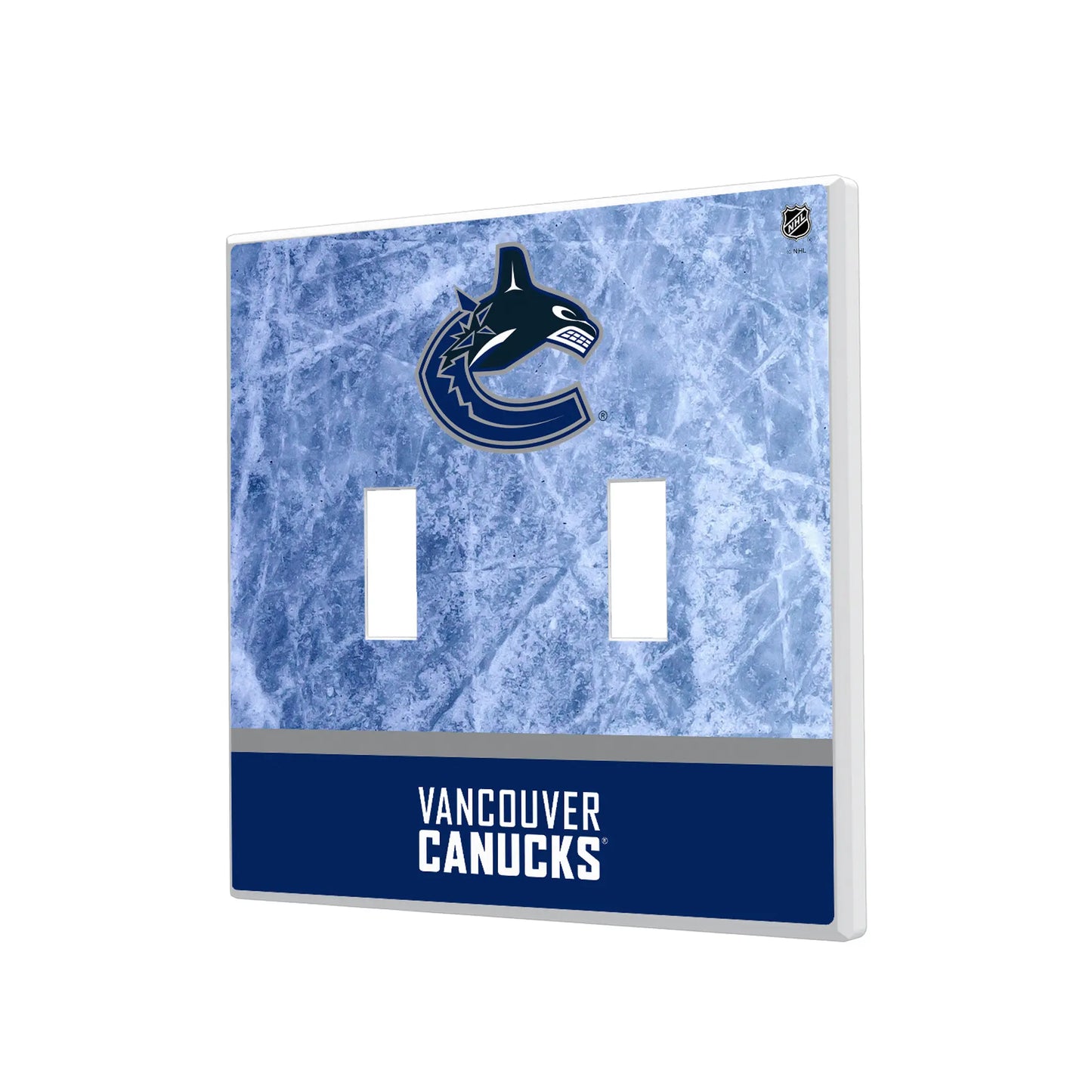 Vancouver Canucks Ice Wordmark Hidden-Screw Light Switch Plate