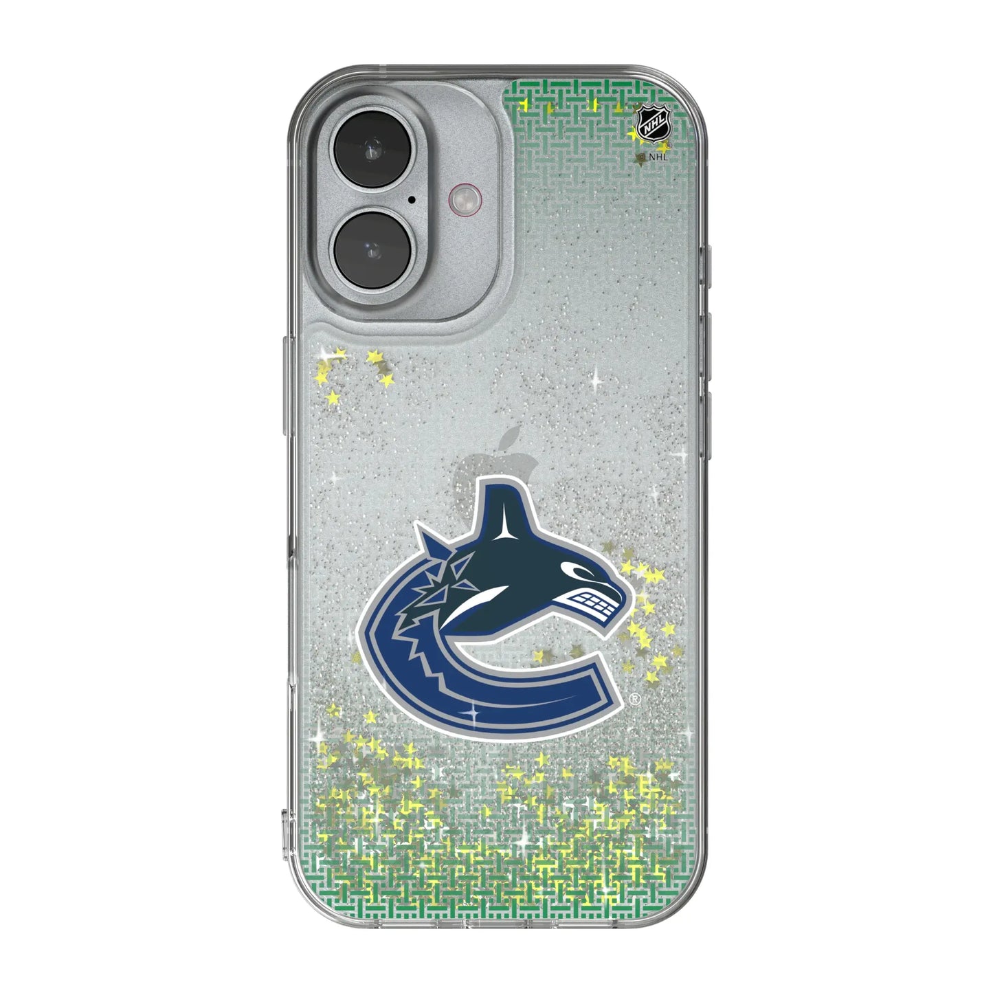 Vancouver Canucks Linen Glitter Phone Case for Apple iPhone