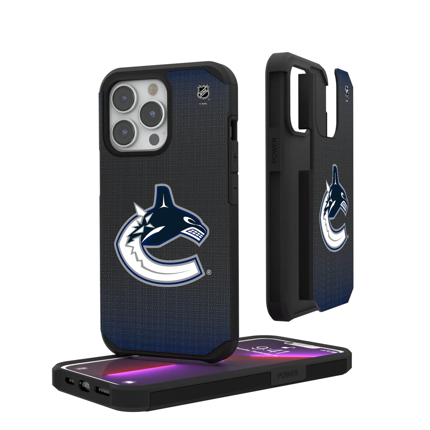 Vancouver Canucks Linen Rugged Phone Case for Apple iPhone