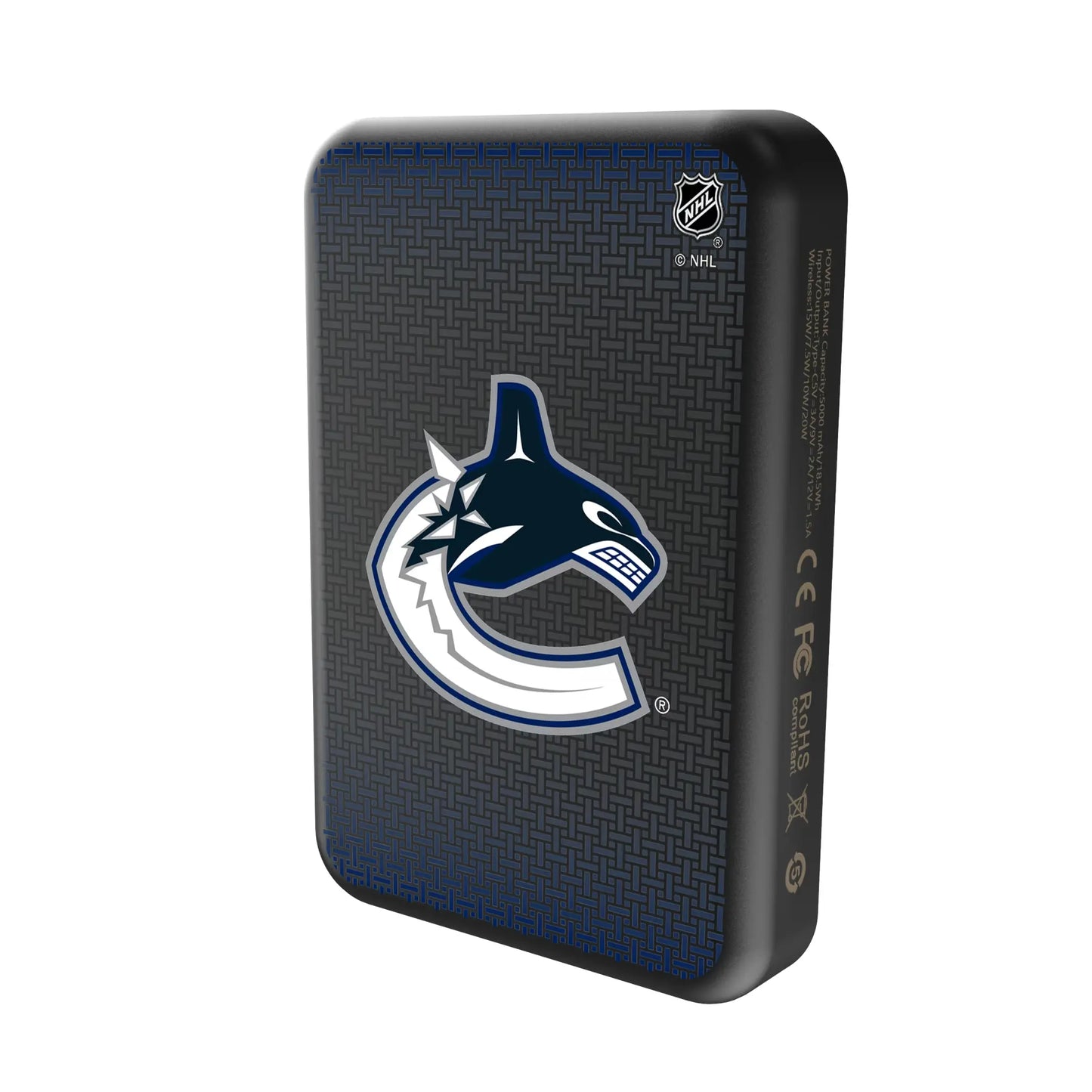 Vancouver Canucks Linen Wireless Mag Power Bank