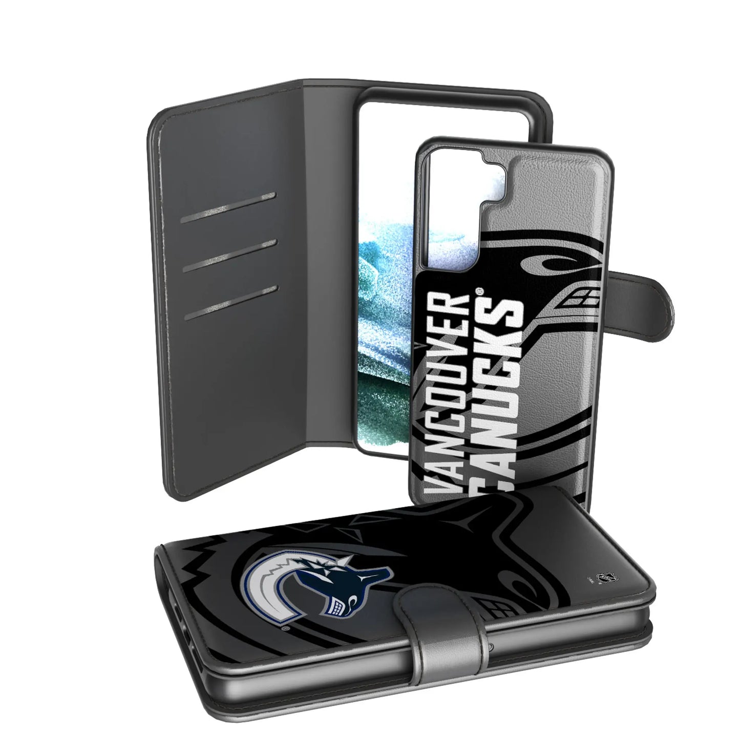 Vancouver Canucks Monocolor Tilt Wallet Phone Case for Apple iPhone