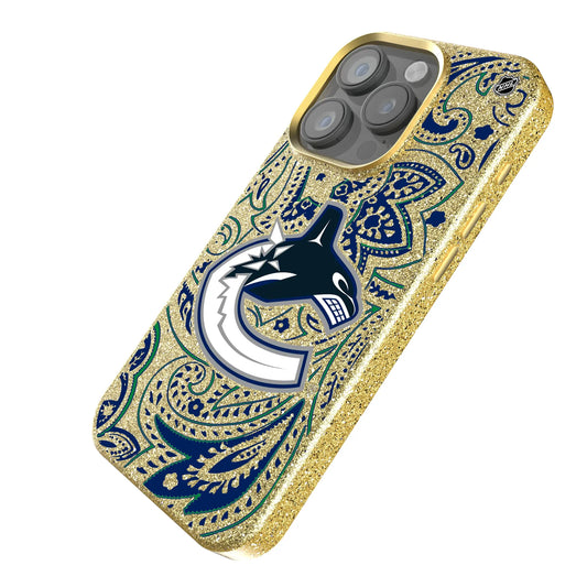 Vancouver Canucks Paisley Bling Phone Case for Apple iPhone