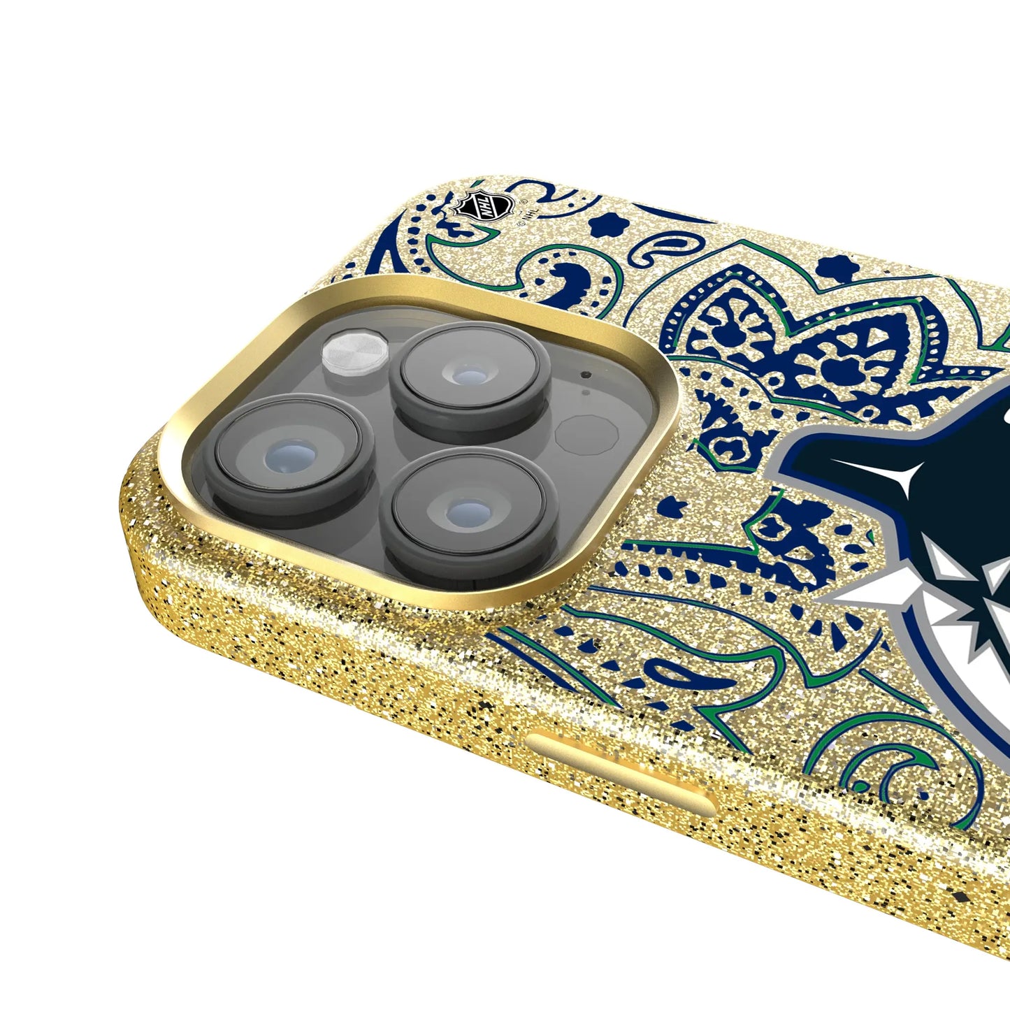 Vancouver Canucks Paisley Bling Phone Case for Apple iPhone