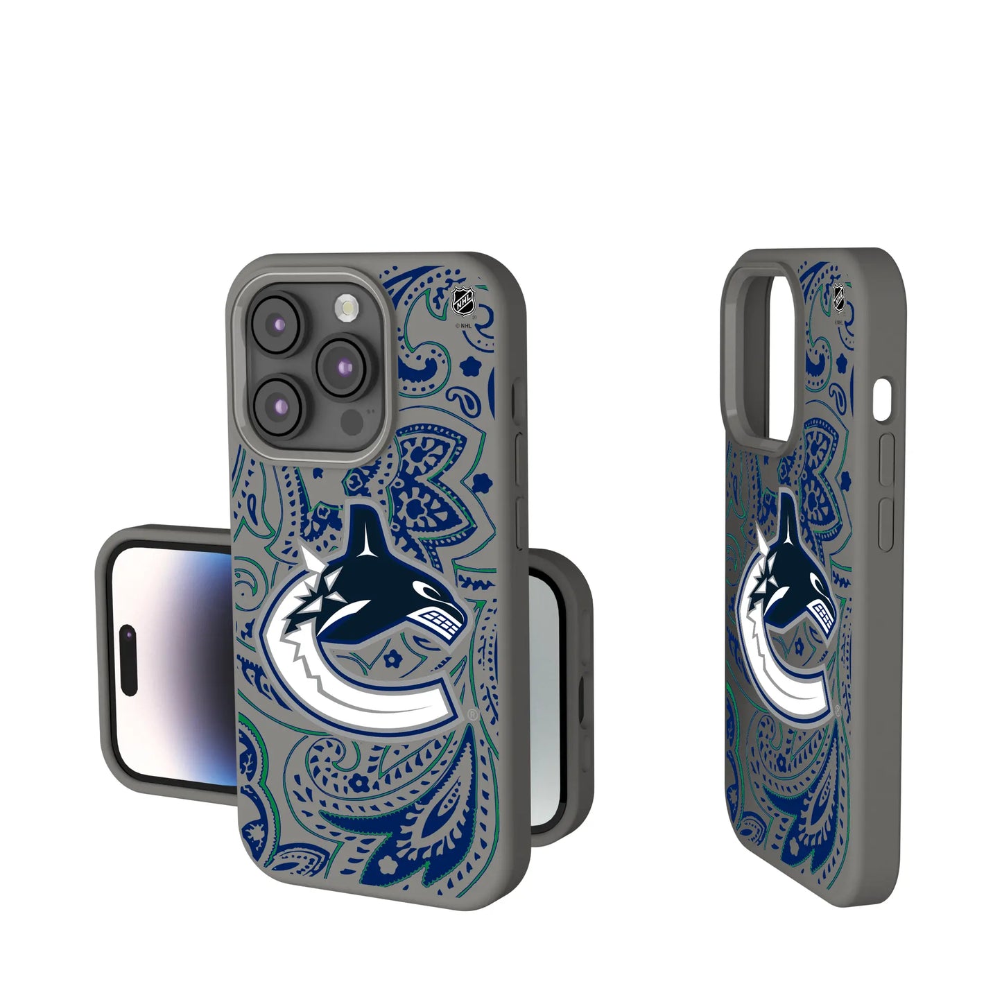 Vancouver Canucks Paisley Soft Touch Phone Case for Apple iPhone